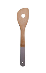 Wooden single hole spatula without background