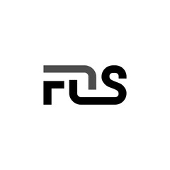 initial letter FOS simple logo vector