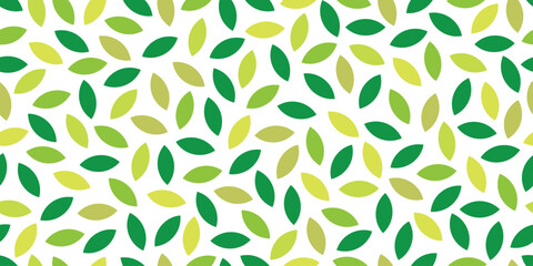 Minimalistic vector background of leaves, seamless pattern, banner 