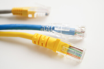 Ethernet cable for connect to wireless router link to internet service provider network.