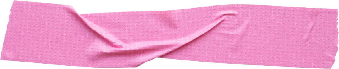 Pink adhesive sticky tapes isolated on white background