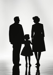 Family Silhouette Portrait