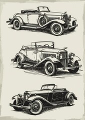 Vintage Car Collection Sketchnote