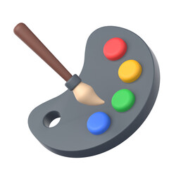Color Palette 3D Icon