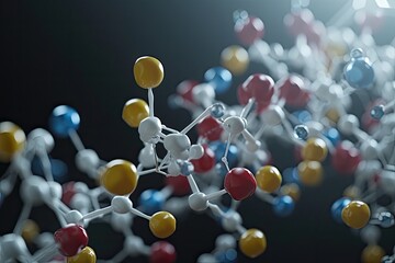 illustration of molecule model 