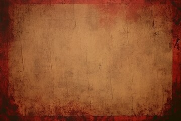 Gothic Grunge Background with Space for Text. Dark Paper Texture in Red, Ochre, and Brown Vintage Faded Colors
