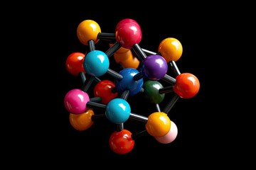Obraz premium illustration of molecule model 