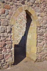 Stone arch entrance, Aqaba, Jordan.