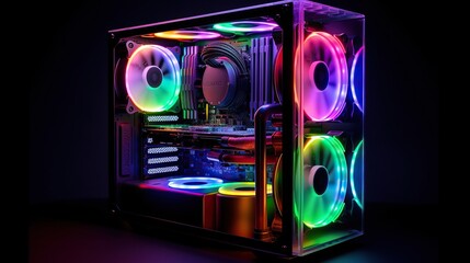 PC computer engine design with full color RGB
