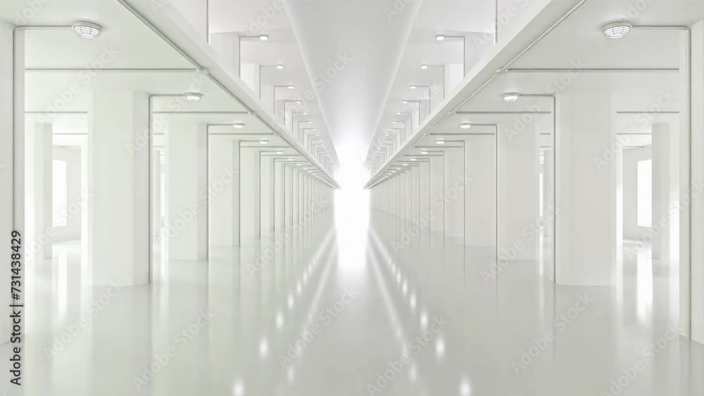 Poster science lab or sci-fi corridor. science elements and innovation background. animation seamless loop,
