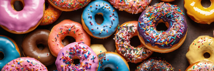 Assorted Donuts With Sprinkles