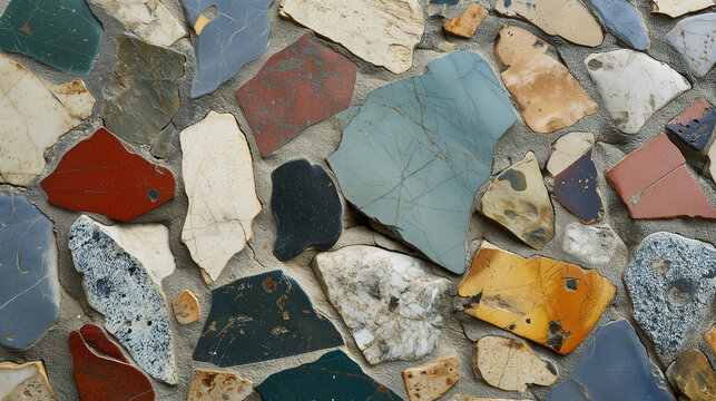 terrazzo chips in random color and shape arrangement; background image