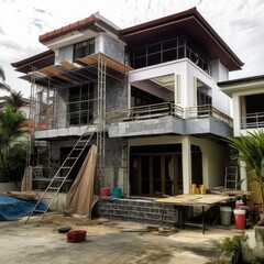 Revamping the Cheng Exterior: A Malaysian Style Renovation Process for a Sustainable Environment - obrazy, fototapety, plakaty