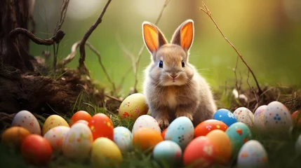  Adorable Easter Bunny Delivers Colorful Eggs in Festive Display © Arnolt