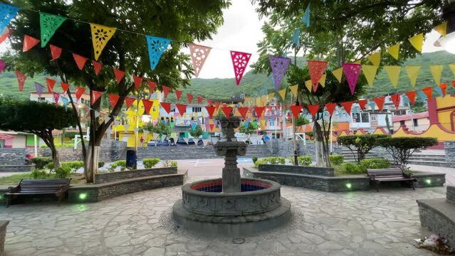 Fountain in small town Called "Pinal de Amoles" in Queretaro, Mexico.