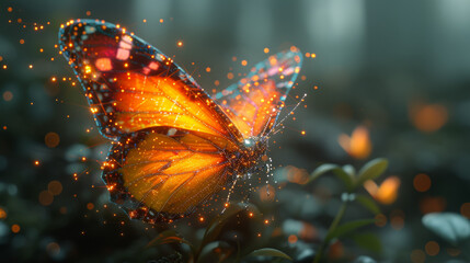 Butterfly image generation tensorflow graph AI hologram 