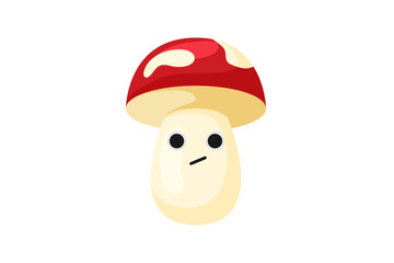 Cute Mushroom Funny Sticker Design