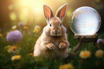 Adorable Realistic Bunny Rabbit Captivates with its Cute and Lifelike Pose