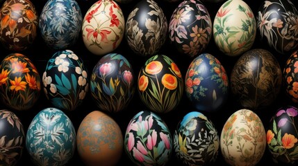 Fototapeta na wymiar Vibrant and Cheerful Painted Easter Eggs to Brighten Up Your Celebrations!