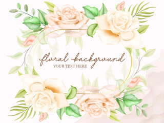 Elegant Floral Watercolor Wedding Banner Design