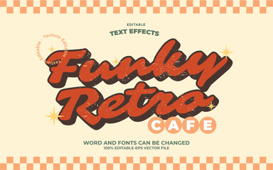 Vintage retro text effects. vintage retro editable text effect alphabet font typography typeface.