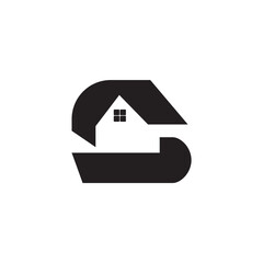 recycle home logo design icon