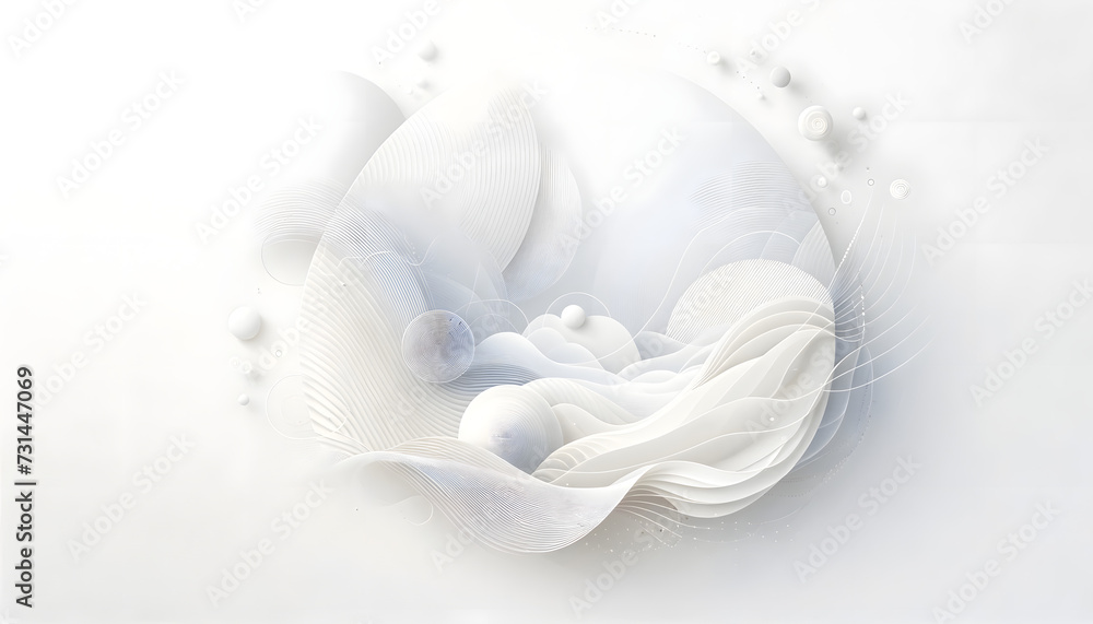 Aufkleber white color abstract background created with subtle gradients, light textures, and minimalistic patt