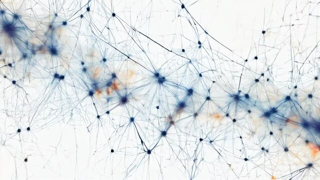 An abstract illustration of a neural network, where nodes and connections form complex patterns, representing the flow of data and concepts of machine learning.
