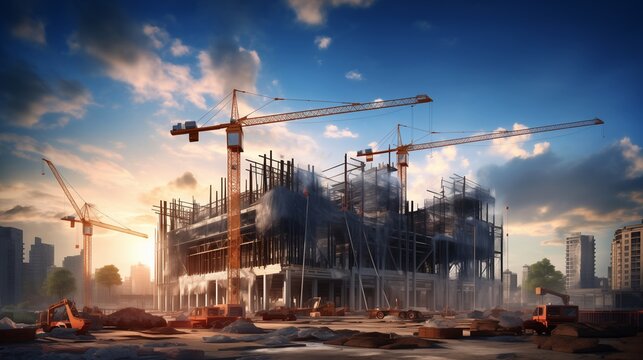 Industrial Development at the Construction Site 