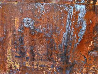 heavily rusted sheet of metal texture background