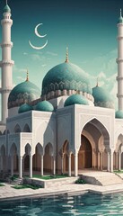 Fototapeta na wymiar the new design mosque