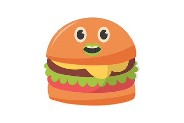 Cute Burger Funny and Weird Sticker