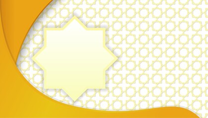 Elegant Arabic Islamic White and gold luxury ornamental background