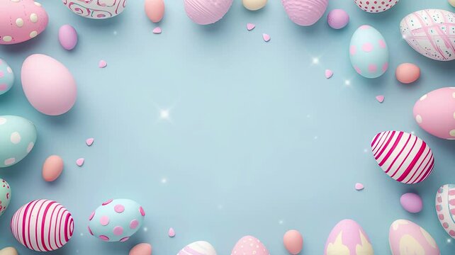 easter eggs frame background