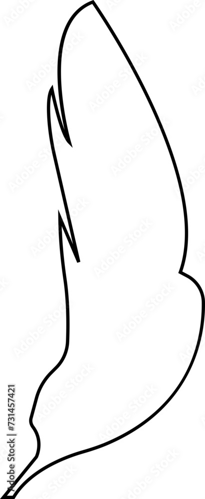 Poster black outline feather icon. vector illustration for graphic and web design. simple silhouette sign e