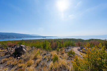 鹿児島　桜島の風景 有村溶岩展望所