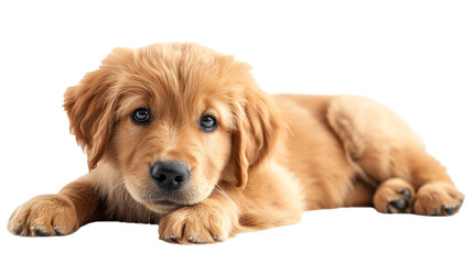 Golden Retriever Puppy, Isolated, PNG