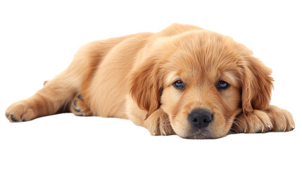 Golden Retriever Puppy, Isolated, PNG