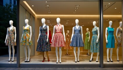 windows display mannequin summer fashion