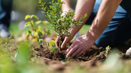 Naklejka na ściany i meble Community Initiatives: Experience the power of community led initiatives that strive to make a difference. Tree planting events are the global mission to protect our environment
