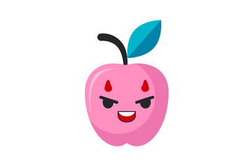Cute Pink Apple Funny and Weird Sticker