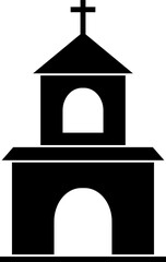 Christian Church icon religion concept for graphic design, logo, web site, social media, mobile app, ui illustration