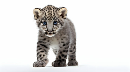 A captivating snow leopard cub