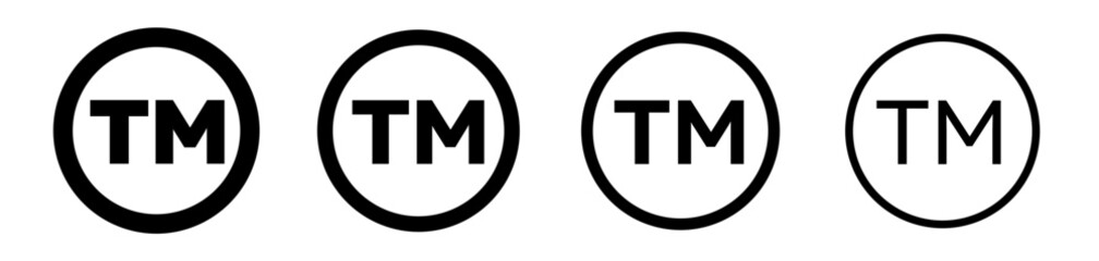 Brand Legitimacy Line Icon. Trademark Representation icon in black and white color. - obrazy, fototapety, plakaty