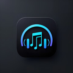music app icon - obrazy, fototapety, plakaty