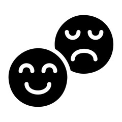 Obraz premium emoticon glyph icon