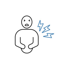 hurt concept line icon. Simple element illustration. hurt concept outline symbol design.