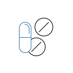 medicine concept line icon. Simple element illustration. medicine concept outline symbol design.