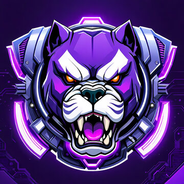 Bulldog mascot sport logo design. Dog head illustration for sport and esport logo. Suitable for mascot, badge, emblem t-shirt print.