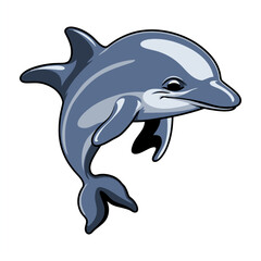 Obraz premium Dolphin cartoon artwork in vector design